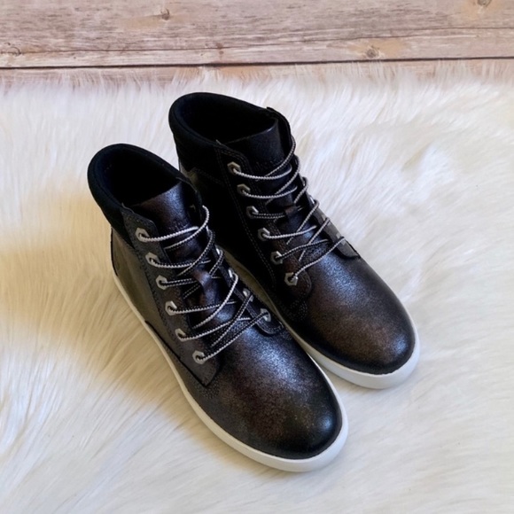 Timberland Women’s Black Metallic Dausette Sneaker Boots - Picture 4 of 6